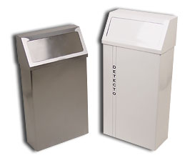 H hanging waste wall mount receptacle